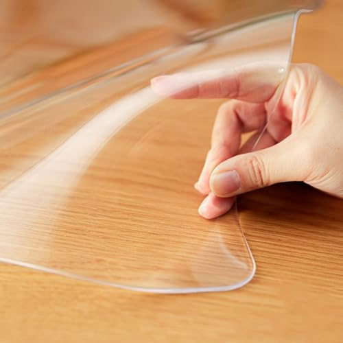 Kontorsstol matta, transparent plastskydd 40 x 130 cm för skrivbord, kök, vardagsrum – golvbeläggning, rep- och fläckbeständig, idealisk för hem och kontor