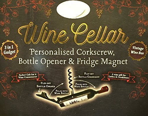 Bottle Opener/Corkscrew ~ NAMES (N ) ~ Corkscrew/Bottle Opener and Fridge Magnet (Neil)