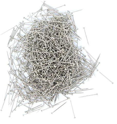 Stecknadeln 50 g – Artischockennadeln 30 mm – Stahl silberfarben – Basteln & Floristik – Stecknadeln in Kunststoffdose (50g | 0,65mm x 30mm)