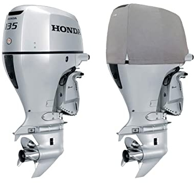 Oceansouth wasserdichte und belüftete Abdeckung für Honda Außenborder von BF2.3 bis BF250 (Honda 4CYL 2.3L BF115 BF135 BF150 Vented Cover (2010>))