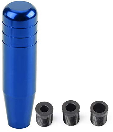 Aramox 13 cm Schaltknauf Universal 5,1 Zoll Aluminiumlegierung Schaltknüppel Schaltknöpfe Manuell für Auto Getriebe Knauf Blau