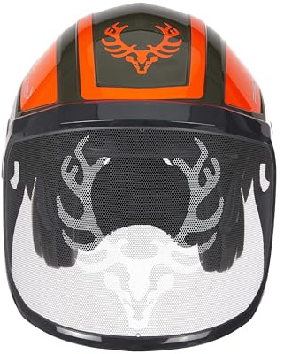 Protos Forsthelm/Schutzhelm KOX Edition mit Gehörschutz und Visier Integral Forest Olivgrün/Neonorange KOX Edition Olivgrün/Neonorange mit Ätzmetallvisier F39