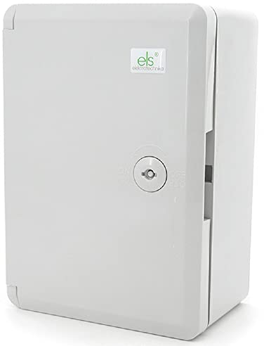 ELS Elektrotechnika Schaltschrank Industriegehäuse IP65 verzinkter Montageplatte Verriegelung Tür mit umlaufender Dichtung Wandgehäuse Gehäuse Leergehäuse ABS Kunststoff leer Schrank 220x310x140