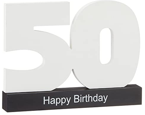18. 30. 40. 50. Geburtstag individuelles Gästebuch Geburtstagszahl zum Beschriften, alle Gäste verewigen sich auf der Party (50th English)