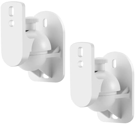 TNP - Staffa universale per montaggio a parete per altoparlante satellitare, morsetto per montaggio a soffitto con rotazione regolabile e angolo di inclinazione per sistema audio surround home