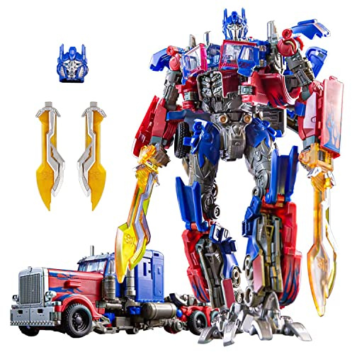 SK MISS Transformable Juguete, Figuras de Acción Deformable Juguetes Robot con Extra Cabeza y Arma, Regalo para Niños de 7+ años