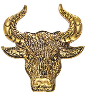 Retro Löwe Tier Pin Brosche für Männer Frauen Punk Buck Anzug Krawatte Revers Pin Cool Tier Stier Adler Löwe Wolf Halfter Brosche Sicherheitsnadel Weihnachtsgeschenke Legierung Stahl Unbekannt,