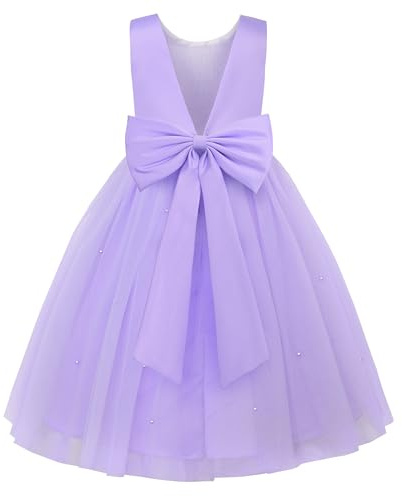 JerrisApparel Vestito Bambina Fiori Elegante Abito Cerimonia Nozze Comunione