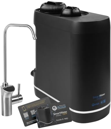 SmartWater Digital, depuratore acqua domestico a osmosi inversa e microfiltrazione con rubinetto digitale TDS, sistema sottolavello compatto
