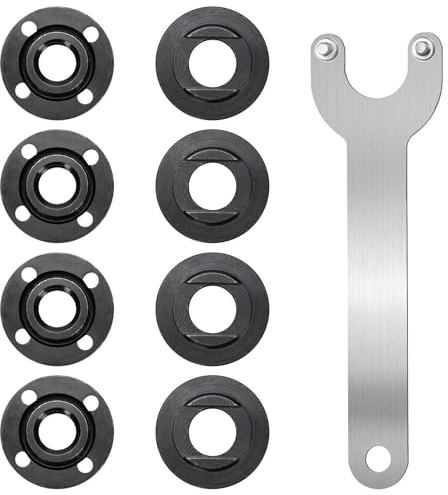 7 Pezzi Angolo Della Flangia Della Smerigliatrice, 1,59 cm -11 Adattatore per Smerigliatrice Angolare Chiave per Smerigliatrice Angolare Compatibile con Dewalt Milwaukee Makita