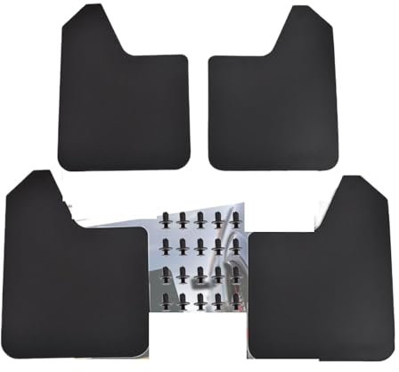 Paraspruzzi Auto Rally Sport Paraspruzzi Universali Paraspruzzi Paraspruzzi Parafanghi Anteriori Posteriori Per Pick-up Auto SUV Van Truck Parafango Paraschizzi (Colore : 4pcs-Black)