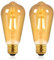 Bombilla LED Edison Vintage Regulable, ST64 Blanco Cálido 2700K, 4W, Equivalente a 40W, Filamento de Tornillo E27 Ámbar, Adecuada Para Cafetería, Lámpara de Araña de Dormitorio, Paquete de 2