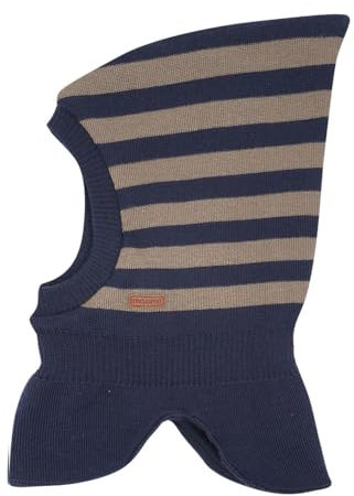 maximo Mini-Schlupfmütze, Zipfelform Ringel, Jerseyfutter, Windstopper Made in Germany Merino