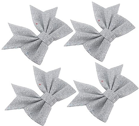 SHOWERORO 4 Stück Goldstaub-DIY-Schleifen Weihnachtsbaumschmuck Hängeornamente Weihnachtsschmuck Geschenkschmuck Für Weihnachtsbaumdekoration Und Geschenkverpackung