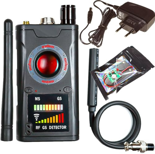 Detector escáner de microspies gsm vía radio GPS coche magnético cámaras espía vía radio wifi SD tarjeta kit completo de maleta cargador, manual en italiano (K18Special)