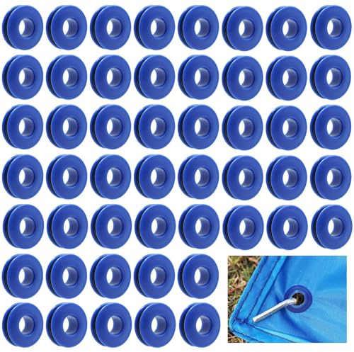 EuAcesry Œillets en Plastique pour Bâche, 50 Pièces Plastic Eyelets for Tarpaulin, Plastic Car Tarpaulin Eyelets 28x28x13 mm, Convient aux Tentes, Bâches de Piscine, Rideaux, Tapis de Sol, Bâches d'au