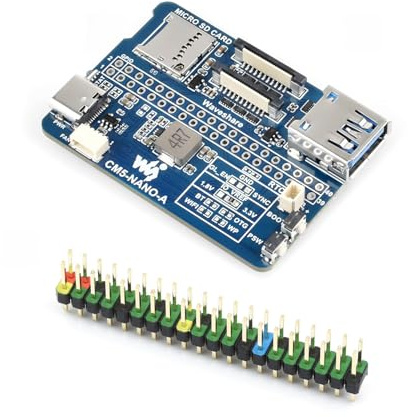 Waveshare Nano Base Board (A) for Raspberry Pi Compute Module 5, Same Size as the CM5