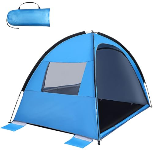 UKCOCO Folding Beach Tent Portable Family Camping Tent Sun Shade Shelter for Hiking