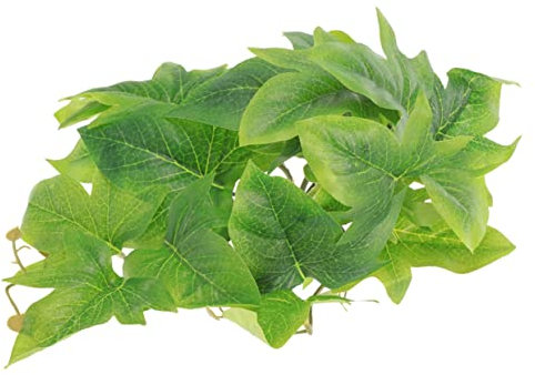 Toyvian Plante Artificielle Suspendue en Plastique Vert Réaliste pour Terrarium à Reptiles, Décor Naturel et Cachette, Facile à Nettoyer et Diminue Le Stress des Reptiles