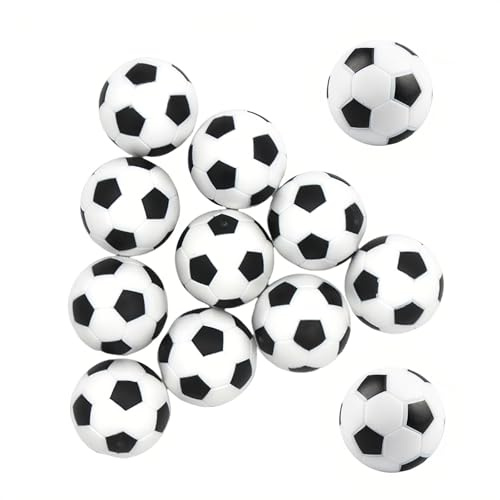 12 Pcs Table Football, Table Football Balls, Mini Footballs, Plastic Football, Small Plastic Football Set For Table Soccer Game, White Miniature Footballs For Kids, Adults, And Football Lovers