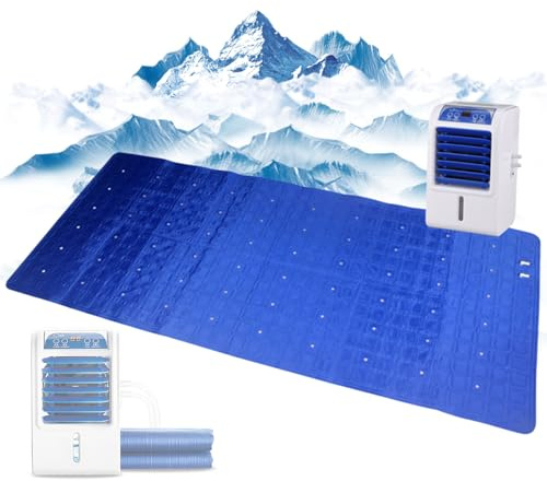 Electric Water-Cooled Mattress, 1.6 * 0.7/1.4M Dual-core Semiconductor Refrigerated Bed Cooling System, Sleeping Ice Pads and Bed Mat in Summer 1.6 * 0.7M