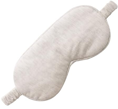 Bomull sovmask, ögonmasker för sömn, beige ekologisk bomullsmask lätt och bekvämt elastiskt öga för nattsömnen, resor lämplig för män kvinnor