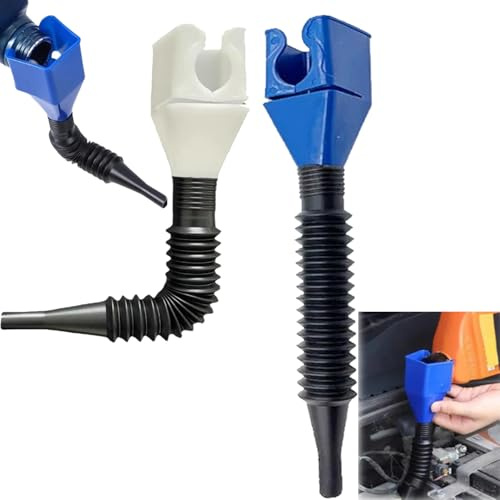 2er Pack : Öltrichter für Auto & Motorrad, Upgrade Universal Falttrichter mit Clip-Verschluss, Haushalts-Weitmundtrichter, Flexibel & Leicht zu Transportieren
