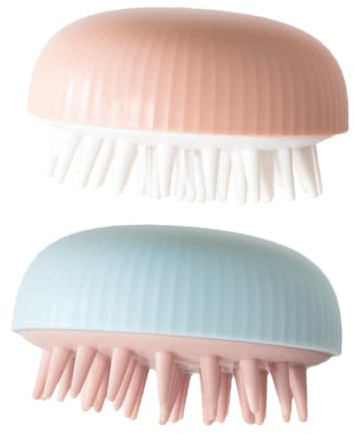 ROMISBABA 2 piezas Cepillo de para Cabelludo de Cabeza Cómodo para Ducha Exfoliante y Capilar Suave y Portátil con Diseño Ventilado para Secado Rápido para Uso con Champú