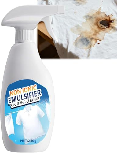 Non Ionic Emulsifier Clothing Cleaner,Clothes Oil Laundry Cleaning Remover,Universal Household Cleaner,Powerful Stain Remover Clothes Dry Clean Spray,Strong Decontamination for ClothesShoes (1)