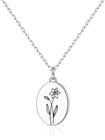 Philip Jones March Birth Flower Daffodil Necklace