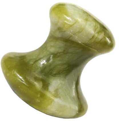 HEANUJJ Grüner Jade Gesichtsroller Pilzform Schabstein für Massage und Schmerzlinderung Komfortabel und Entspannend für Gesicht und Hautpflege