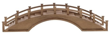 NUOBESTY Miniature Arch Bridge Model Wooden Ornament for Dry Landscape and Zen Garden Retro Stepped Arch Design Suitable for Micro Scenes