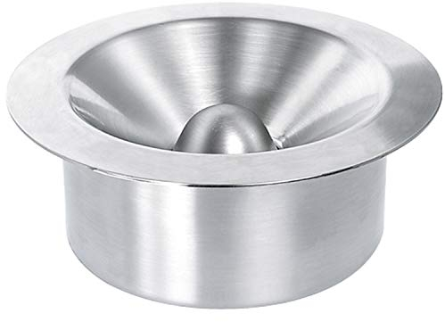 blomus -MARY- Design-Aschenbecher aus hochwertigem Edelstahl, zeitloses Accessoire für stilvolle Raucherzonen (H / B / T: 5 x 13 x 13 cm, Artikelnummer: 68250)