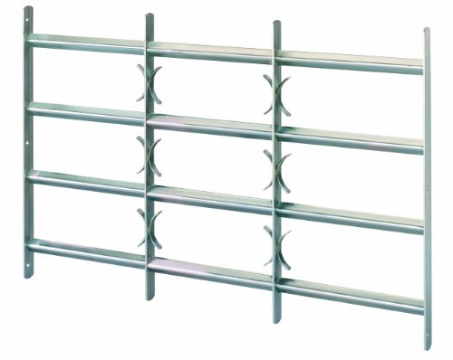 Alberts 553647 Fenstergitter Amsterdam | ausziehbar | galvanisch blau verzinkt | 600 x 500-650 mm