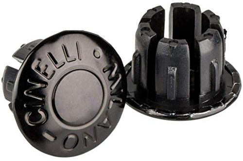 Cinelli Milano Anodized Bar End Plugs Pair, Black, One Size, TAMANCMETN2