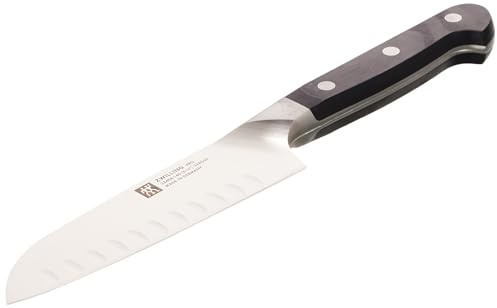 ZWILLING Pro Santokumesser, 14 cm, Rostfreier Spezialstahl, Razor-Edge-Veredlung, 3-Nieten-Kunststoffgriff, Schwarz