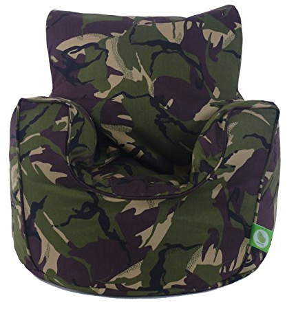 Bean Lazy Sitzsack, Baumwolle, Camouflage, Grün