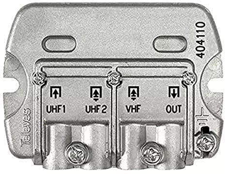 MEZCLADOR MÁSTIL VHF-UHF-UHF + DC