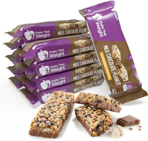 Shake That Weight Meal Replacement Bar - Chocolate Peanut - 10 Bars - Meal Replacement Plan for Weight Loss - Very Low Calorie Diet - VLCD - High in Protein