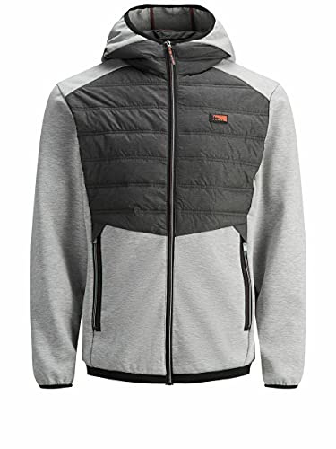 JACK&JONES Blousson Homme S Manches Longues Gris Clair 12184739 JCOTOBY HIBRID Jacket Noos