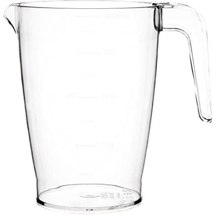 Kristallon Jarra apilable de policarbonato FB890, capacidad de 1 L, altura de 108 mm