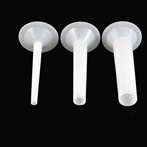 A Set of 3pcs Plastic Sausage Stuffing Tubes Manual Sausage Stuffer Funnels for Meat Grinder Funnel Attachment Kit Food Grade Meat Grinder