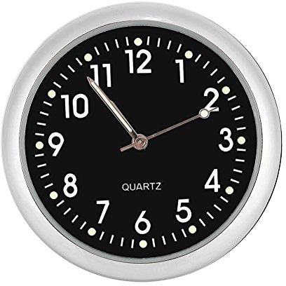 Tyenaza Auto Uhr, Automobil Leucht Uhr, Mini Fahrzeug Armaturenbrett Uhr leuchtende Uhr Automobil Nachtleuchtende Uhren für Auto Boot Fahrrad Haus