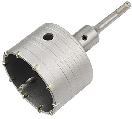 Meccion Lochsäge Hohl Bohrkrone 85mm mit SDS Plus Adapter 110 mm und Zentrierbohrer, Dosensenker Hammerschlagfest Kronenbohrer für Mauerwerk, Ziegel, Beton, Zement, Stein