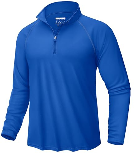KEFITEVD UV Shirt Herren Langarm Funktionsshirt Schnelltrocknend Laufshirt | Schnelltrocknendes Stretch-Material, UV-Schutz und atmungsaktiv, geeignet für Wandern und Surfen