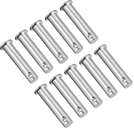PATIKIL 10mmx45mm Singolo Foro Clip Perni, 10pz Piatto Testa Zinco Acciaio