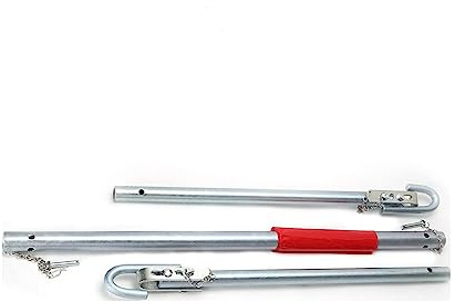 Holdfiturn 1.8m Heavy Duty Buffer Tow Pole 2 Ton Towing Bar Pulls Steel Emergency Breakdown Sturdy Tow Bar for Car Truck