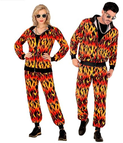 Trainingsanzug Pop Art für Erwachsene | Mehrfarbig | Jacke & Hose, für Erwachsene, Retro 80er Jahre Outfit, Jogginganzug, Karneval, Mottoparty