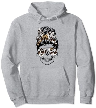 Skelett-Mutter, Haar, Sonnenbrille, Bandana, Mutterleben Pullover Hoodie