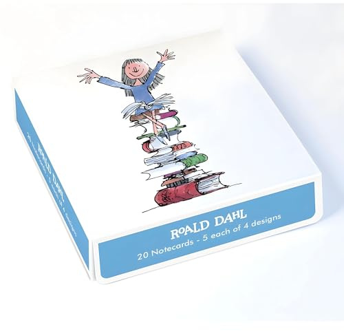Box of 20 Notecards - Quentin Blake - Roald Dahl Illustrated Designs - General Cards Suitable for Birthday and Other Occasions - 5 Each of 4 Designs Made in the UK - Eco-Friendly